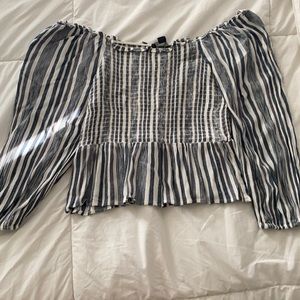 Stripped off the shoulder shirt